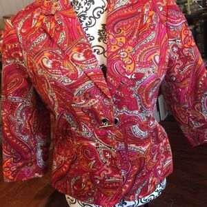 Beautiful Vintage Paisley Jacket by Versailles 12